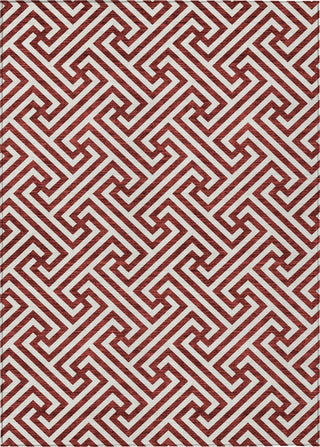 Piper Looms Chantille Geometric ACN731 Merlot Machine Washable Area Rug main image