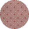 Piper Looms Chantille Geometric ACN731 Merlot Machine Washable Area Rug Round Main Image