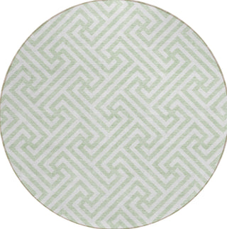 Piper Looms Chantille Geometric ACN731 Mint Machine Washable Area Rug Round Main Image