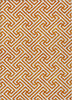 Piper Looms Chantille Geometric ACN731 Orange Machine Washable Area Rug main image
