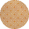 Piper Looms Chantille Geometric ACN731 Orange Machine Washable Area Rug Round Main Image
