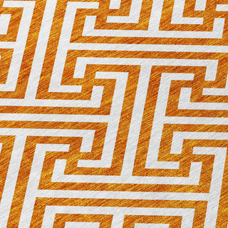 Piper Looms Chantille Geometric ACN731 Orange Machine Washable Area Rug Swatch Image
