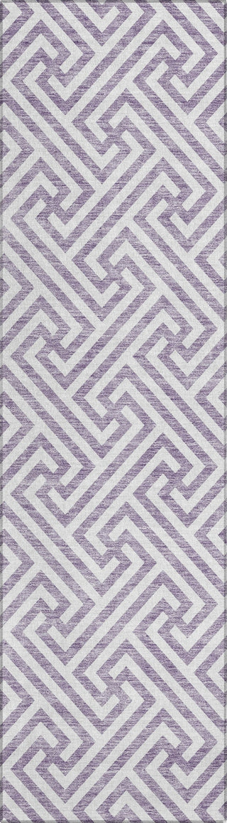 Piper Looms Chantille Geometric ACN731 Purple Machine Washable Area Rug Runner Main Image