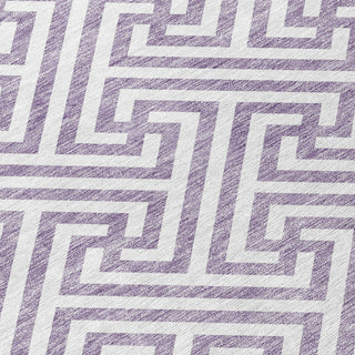 Piper Looms Chantille Geometric ACN731 Purple Machine Washable Area Rug Swatch Image
