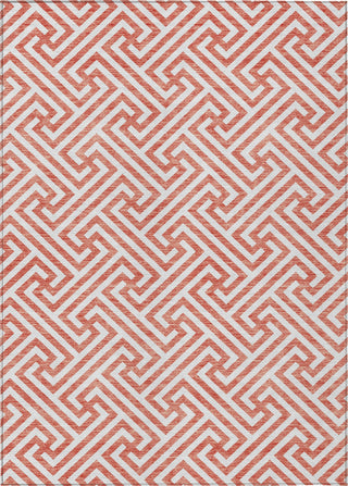 Piper Looms Chantille Geometric ACN731 Salmon Machine Washable Area Rug main image