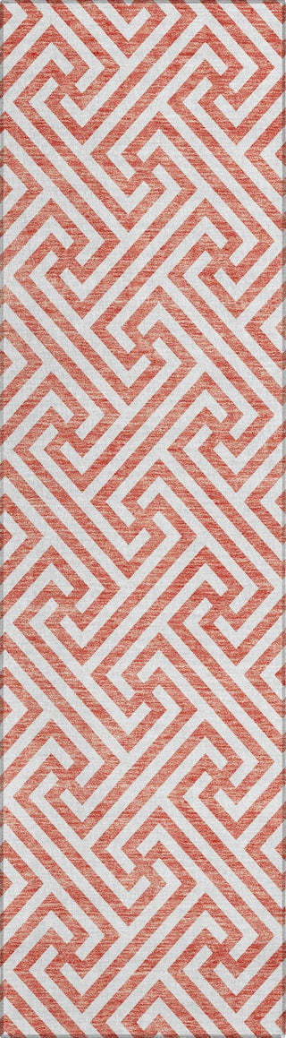 Piper Looms Chantille Geometric ACN731 Salmon Machine Washable Area Rug Runner Main Image