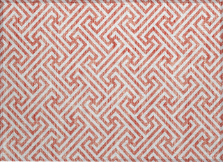 Piper Looms Chantille Geometric ACN731 Salmon Machine Washable Area Rug Scatter Main Image