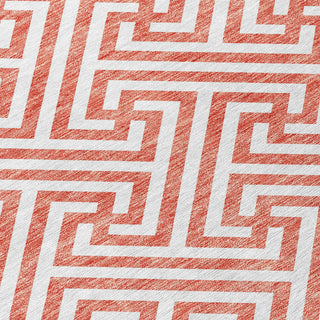 Piper Looms Chantille Geometric ACN731 Salmon Machine Washable Area Rug Swatch Image