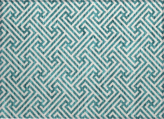 Piper Looms Chantille Geometric ACN731 Teal Machine Washable Area Rug Scatter Main Image