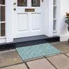 Piper Looms Chantille Geometric ACN731 Teal Machine Washable Area Rug Scatter Outdoor Lifestyle Image Feature