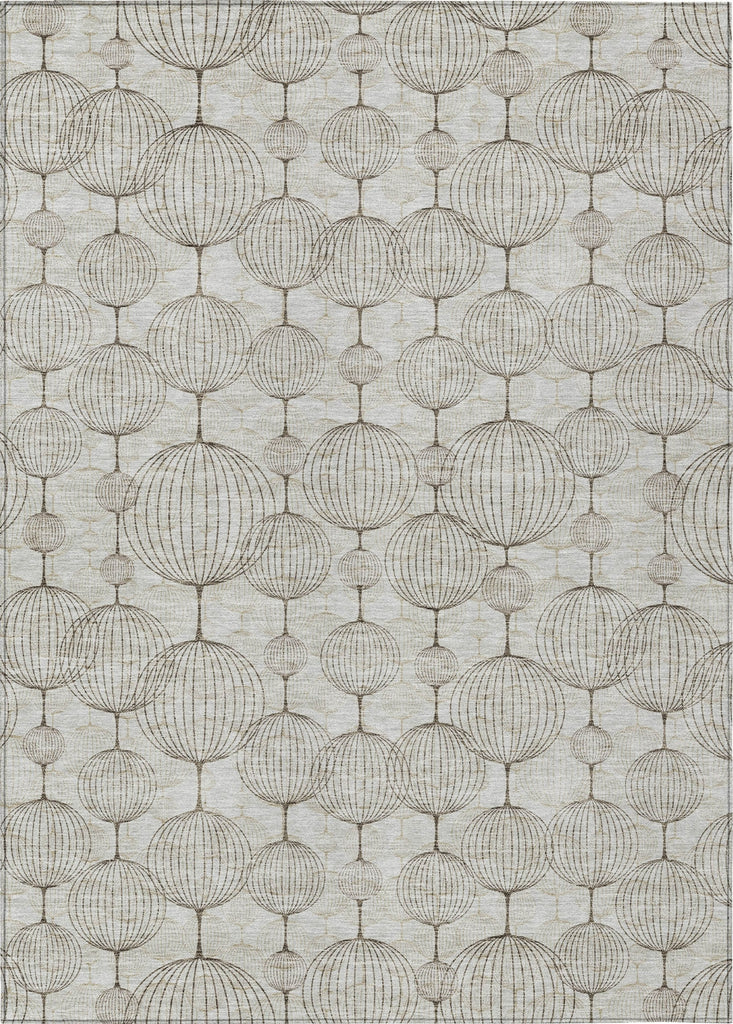 Piper Looms Chantille Geometric ACN732 Beige Machine Washable Area Rug main image