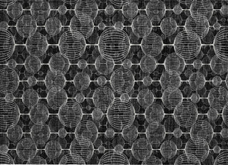 Piper Looms Chantille Geometric ACN732 Black Machine Washable Area Rug Scatter Main Image