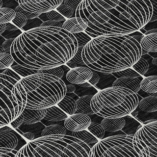 Piper Looms Chantille Geometric ACN732 Black Machine Washable Area Rug Swatch Image