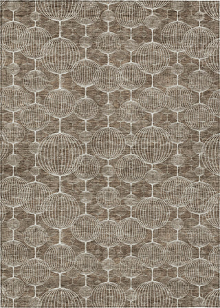 Piper Looms Chantille Geometric ACN732 Chocolate Machine Washable Area Rug main image