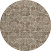 Piper Looms Chantille Geometric ACN732 Chocolate Machine Washable Area Rug Round Main Image