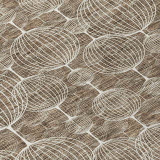 Piper Looms Chantille Geometric ACN732 Chocolate Machine Washable Area Rug Swatch Image