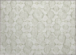 Piper Looms Chantille Geometric ACN732 Green Machine Washable Area Rug Scatter Main Image