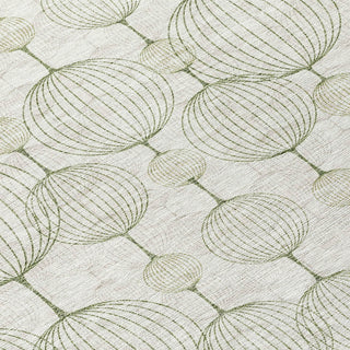 Piper Looms Chantille Geometric ACN732 Green Machine Washable Area Rug Swatch Image