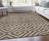 Piper Looms Chantille Geometric ACN733 Brown Machine Washable Area Rug Lifestyle Image Feature