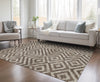 Piper Looms Chantille Geometric ACN733 Brown Machine Washable Area Rug Lifestyle Image Feature