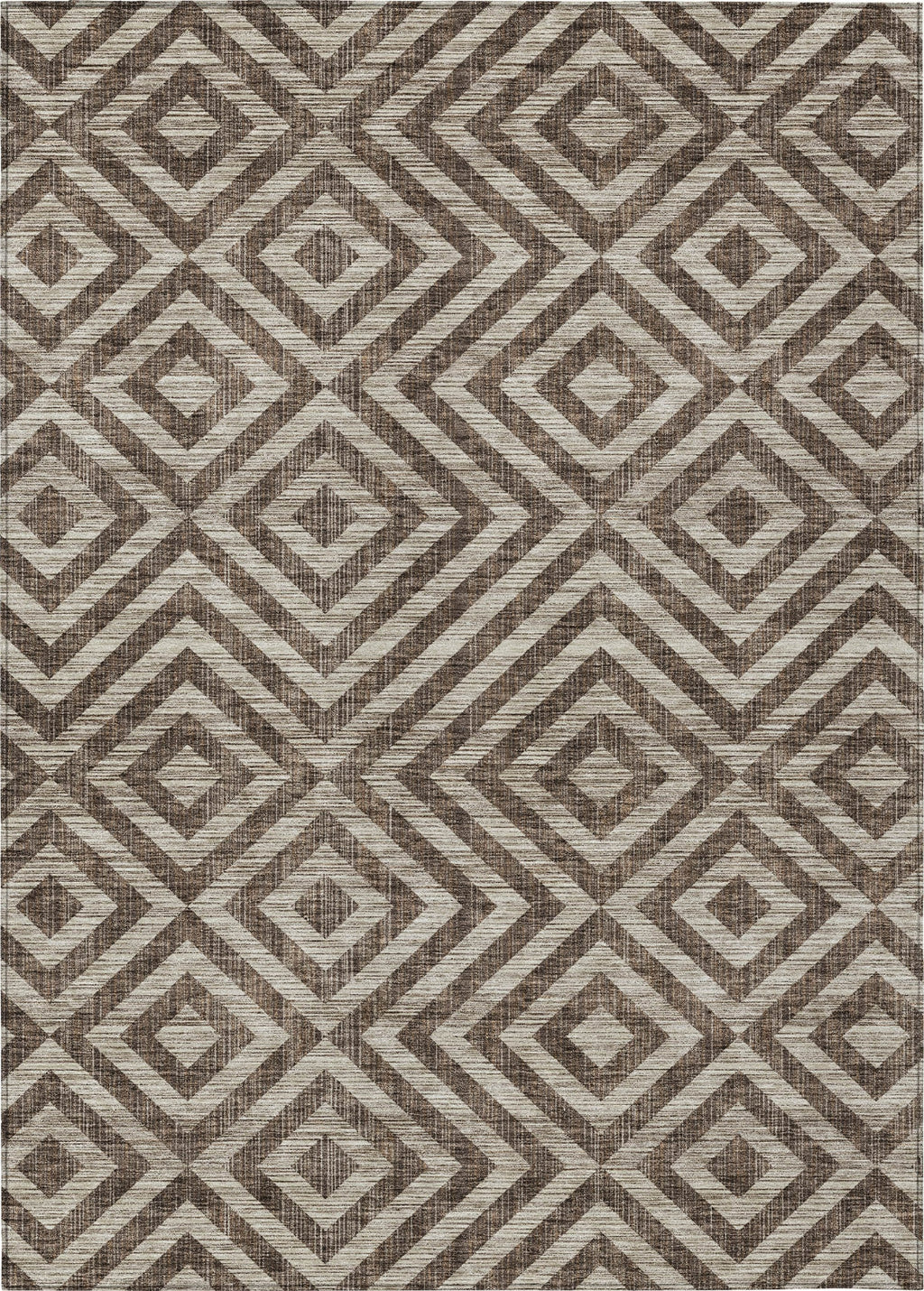 Piper Looms Chantille Geometric ACN733 Brown Machine Washable Area Rug ...