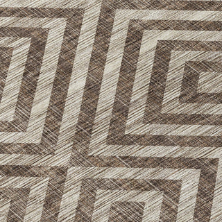 Piper Looms Chantille Geometric ACN733 Brown Machine Washable Area Rug Swatch Image