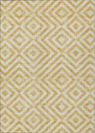 Piper Looms Chantille Geometric ACN733 Gold Machine Washable Area Rug main image
