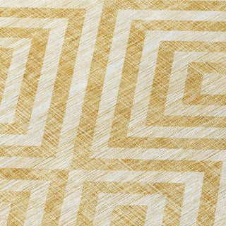 Piper Looms Chantille Geometric ACN733 Gold Machine Washable Area Rug Swatch Image