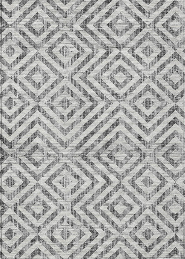 Piper Looms Chantille Geometric ACN733 Gray Machine Washable Area Rug main image