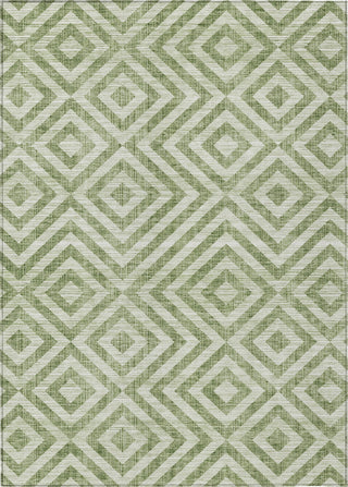 Piper Looms Chantille Geometric ACN733 Green Machine Washable Area Rug main image