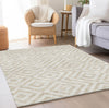 Piper Looms Chantille Geometric ACN733 Ivory Machine Washable Area Rug Lifestyle Image Feature