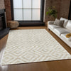 Piper Looms Chantille Geometric ACN733 Ivory Machine Washable Area Rug Lifestyle Image Feature