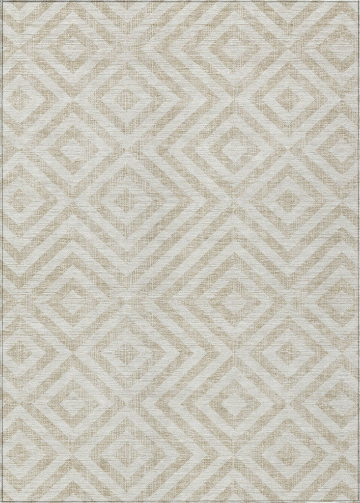 Piper Looms Chantille Geometric ACN733 Ivory Machine Washable Area Rug main image