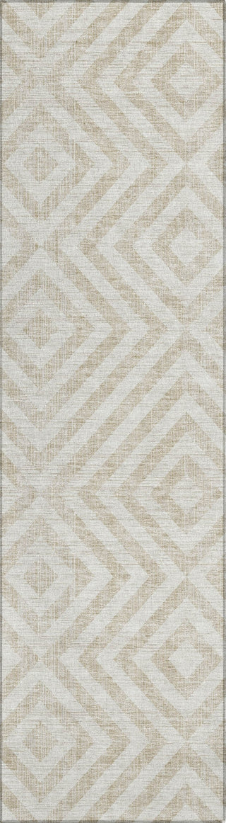 Piper Looms Chantille Geometric ACN733 Ivory Machine Washable Area Rug Runner Main Image