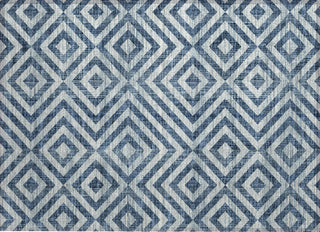 Piper Looms Chantille Geometric ACN733 Navy Machine Washable Area Rug Scatter Main Image