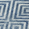 Piper Looms Chantille Geometric ACN733 Navy Machine Washable Area Rug Swatch Image