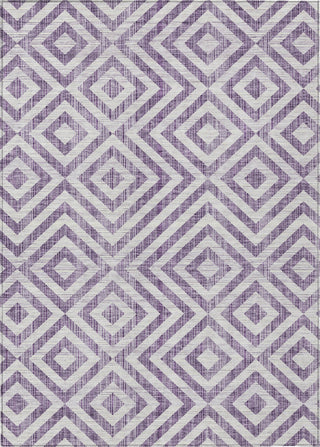 Piper Looms Chantille Geometric ACN733 Purple Machine Washable Area Rug main image
