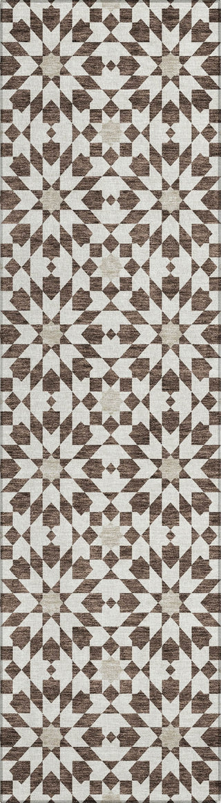 Piper Looms Chantille Spiral ACN734 Brown Machine Washable Area Rug Runner Main Image