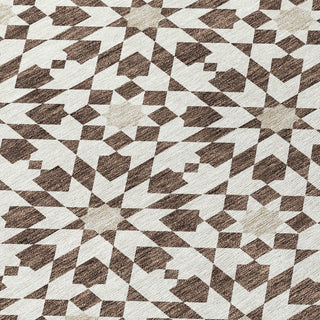 Piper Looms Chantille Spiral ACN734 Brown Machine Washable Area Rug Swatch Image