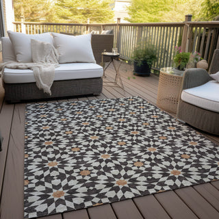 Piper Looms Chantille Spiral ACN734 Charcoal Machine Washable Area Rug Outdoor Lifestyle Image Feature