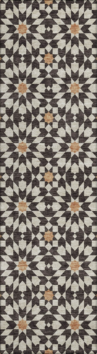 Piper Looms Chantille Spiral ACN734 Charcoal Machine Washable Area Rug Runner Main Image