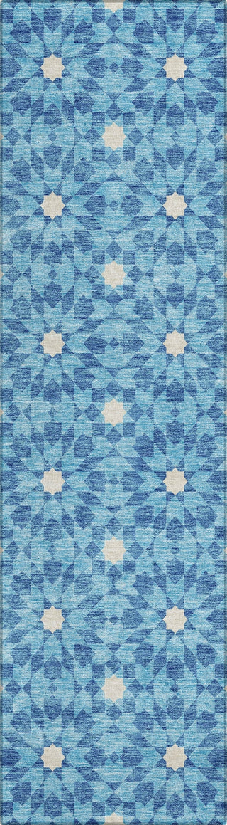 Piper Looms Chantille Spiral ACN734 Denim Machine Washable Area Rug Runner Main Image