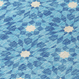 Piper Looms Chantille Spiral ACN734 Denim Machine Washable Area Rug Swatch Image