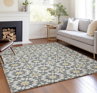 Piper Looms Chantille Spiral ACN734 Gray Machine Washable Area Rug Lifestyle Image Feature