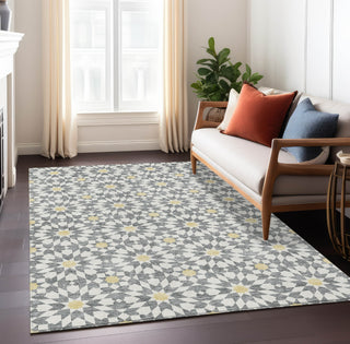 Piper Looms Chantille Spiral ACN734 Gray Machine Washable Area Rug Lifestyle Image Feature