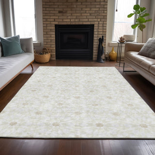 Piper Looms Chantille Spiral ACN734 Ivory Machine Washable Area Rug Lifestyle Image Feature