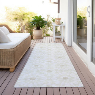 Piper Looms Chantille Spiral ACN734 Ivory Machine Washable Area Rug Runner Outdoor Lifestyle Image Feature
