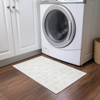 Piper Looms Chantille Spiral ACN734 Ivory Machine Washable Area Rug Scatter Lifestyle Image Feature