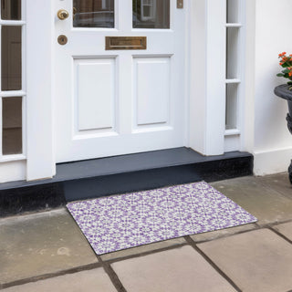 Piper Looms Chantille Spiral ACN734 Lavender Machine Washable Area Rug Scatter Outdoor Lifestyle Image Feature