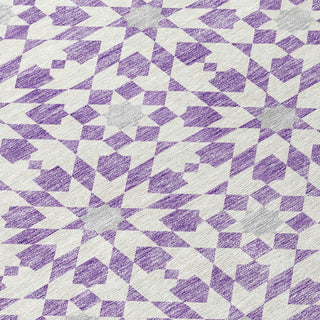 Piper Looms Chantille Spiral ACN734 Lavender Machine Washable Area Rug Swatch Image